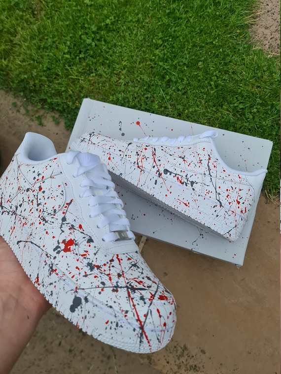 air force 1 with paint splatter