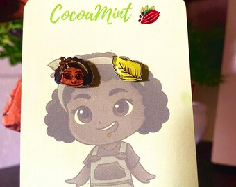 CocoaMint & Mint Leaf Stud Earrings – Handmade Shrink Paper Resin