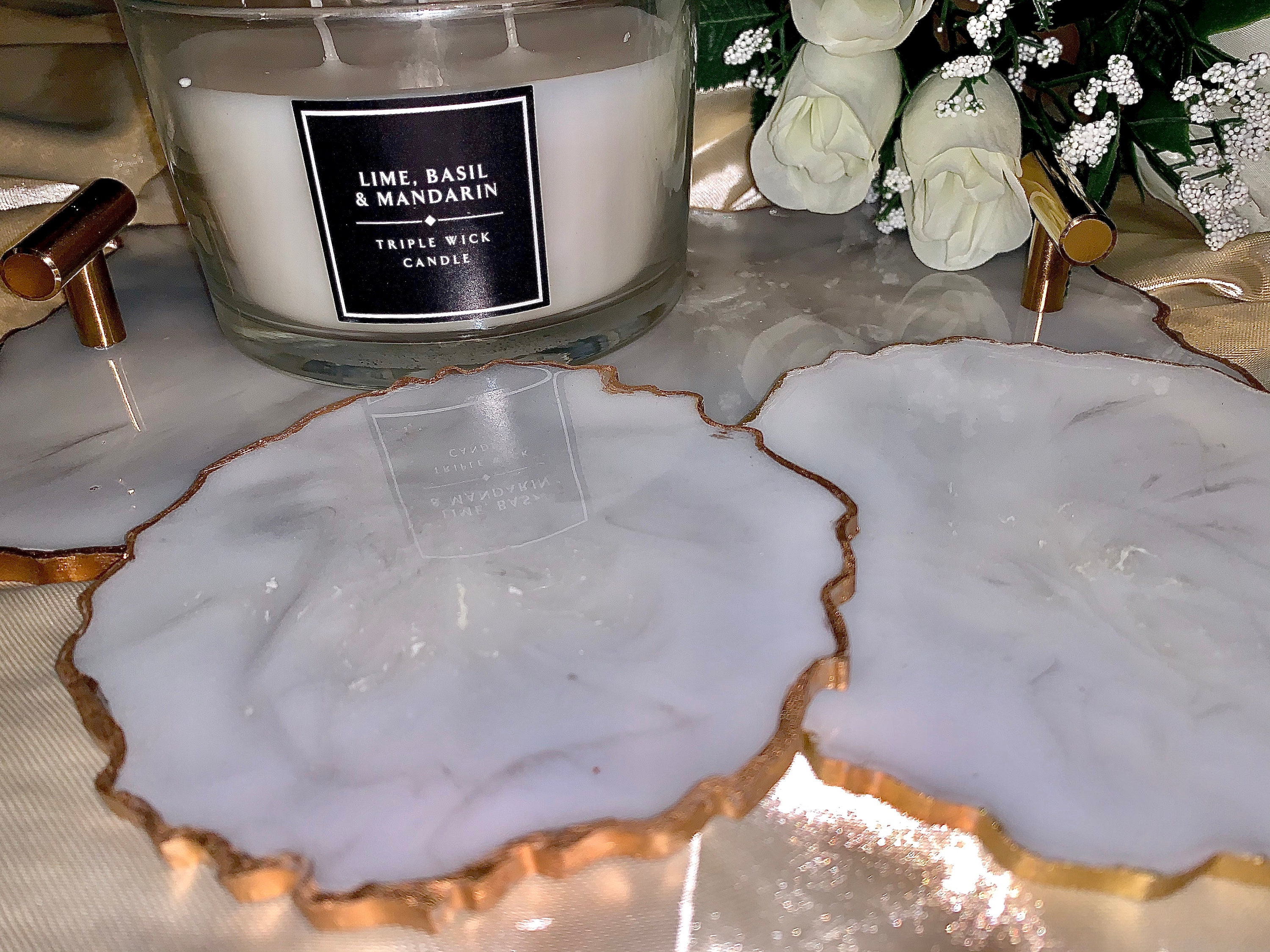 Marble Decorative Resin Tray Luxury Gift Home Decor Etsy