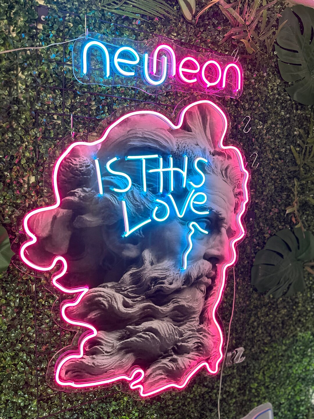 Is This Love Neon Sign Print Neon Light Room Decor Led Etsy