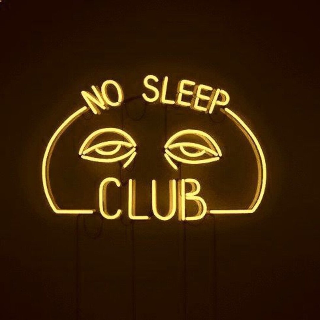 No Sleep Club Neon Sign Neon Light Room Decor Led Sign Etsy