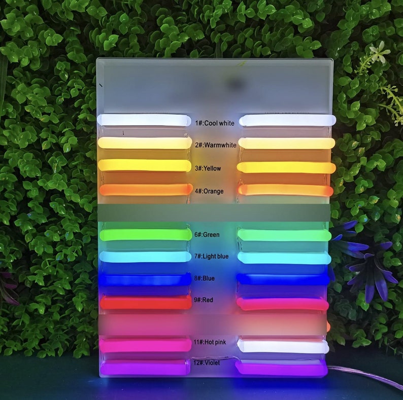 Led Neon Table Acrylic Table With Neon Decor Coffe Table Etsy