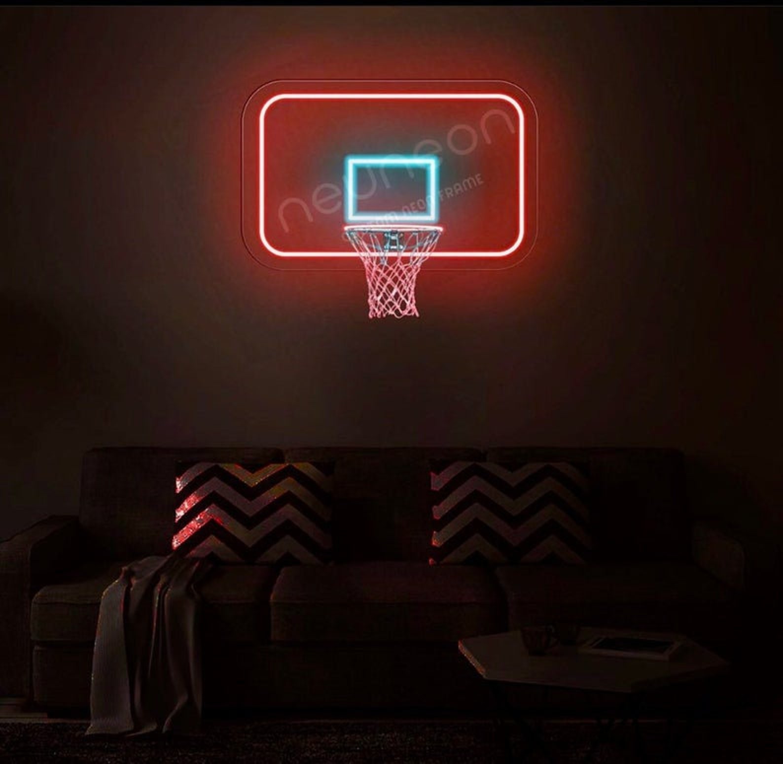 Basketball Hoop Flex LED Neon Signs Light for Wedding Party Etsy