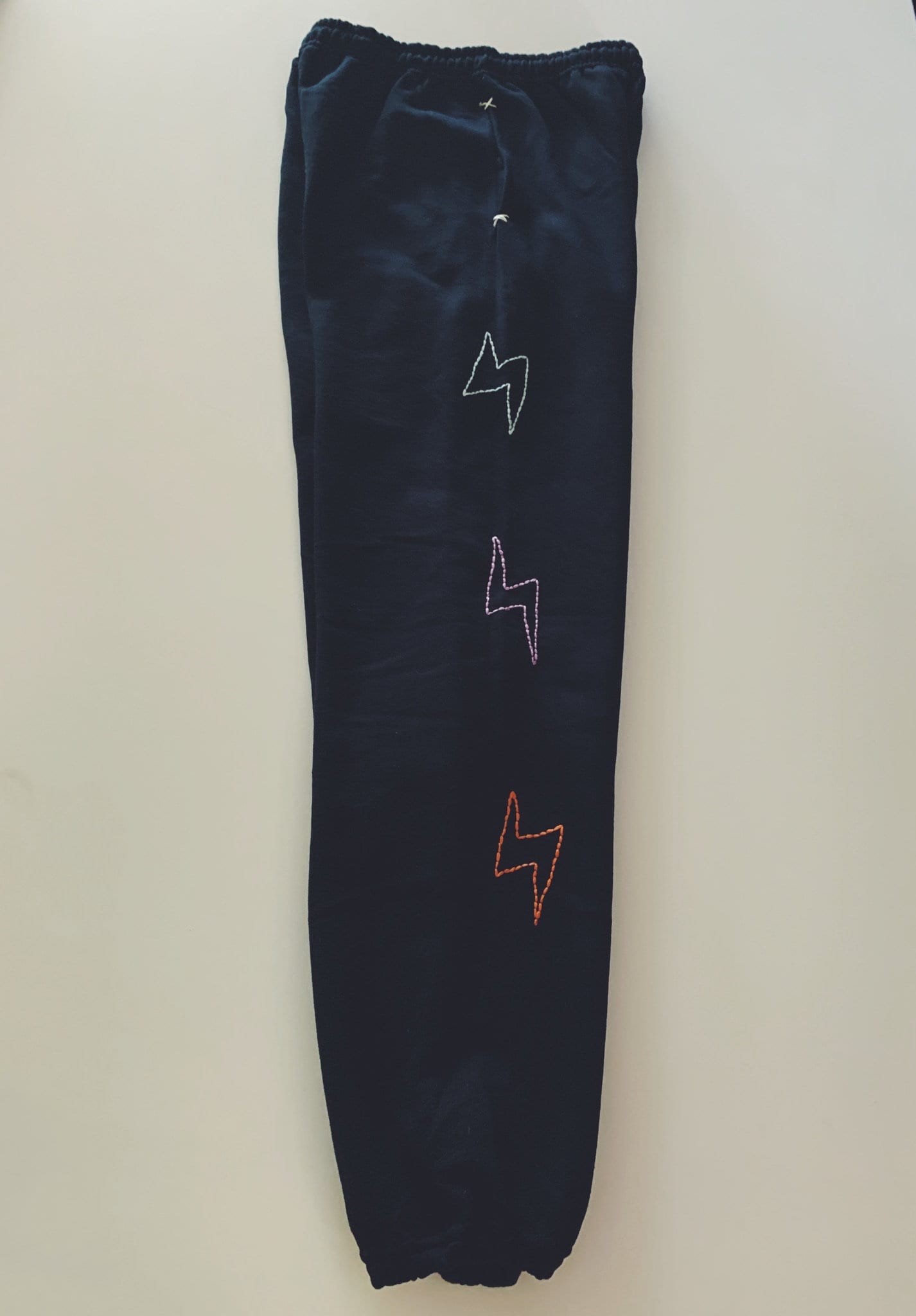Lightning Bolt Sweatpants Embroidered Clothing Custom | Etsy