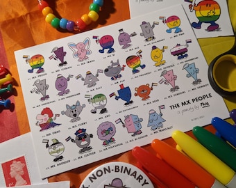 The Mx People Postcard - LGBT+ Pride