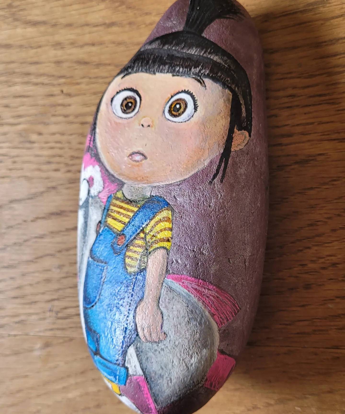 Despicable Me, Agnes Hand Painted Rock - Etsy Canada
