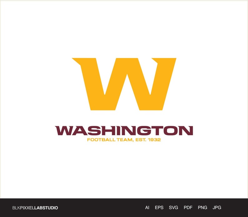 Washington Football Team NFL Logo: svg eps ai png jpg pdf ...