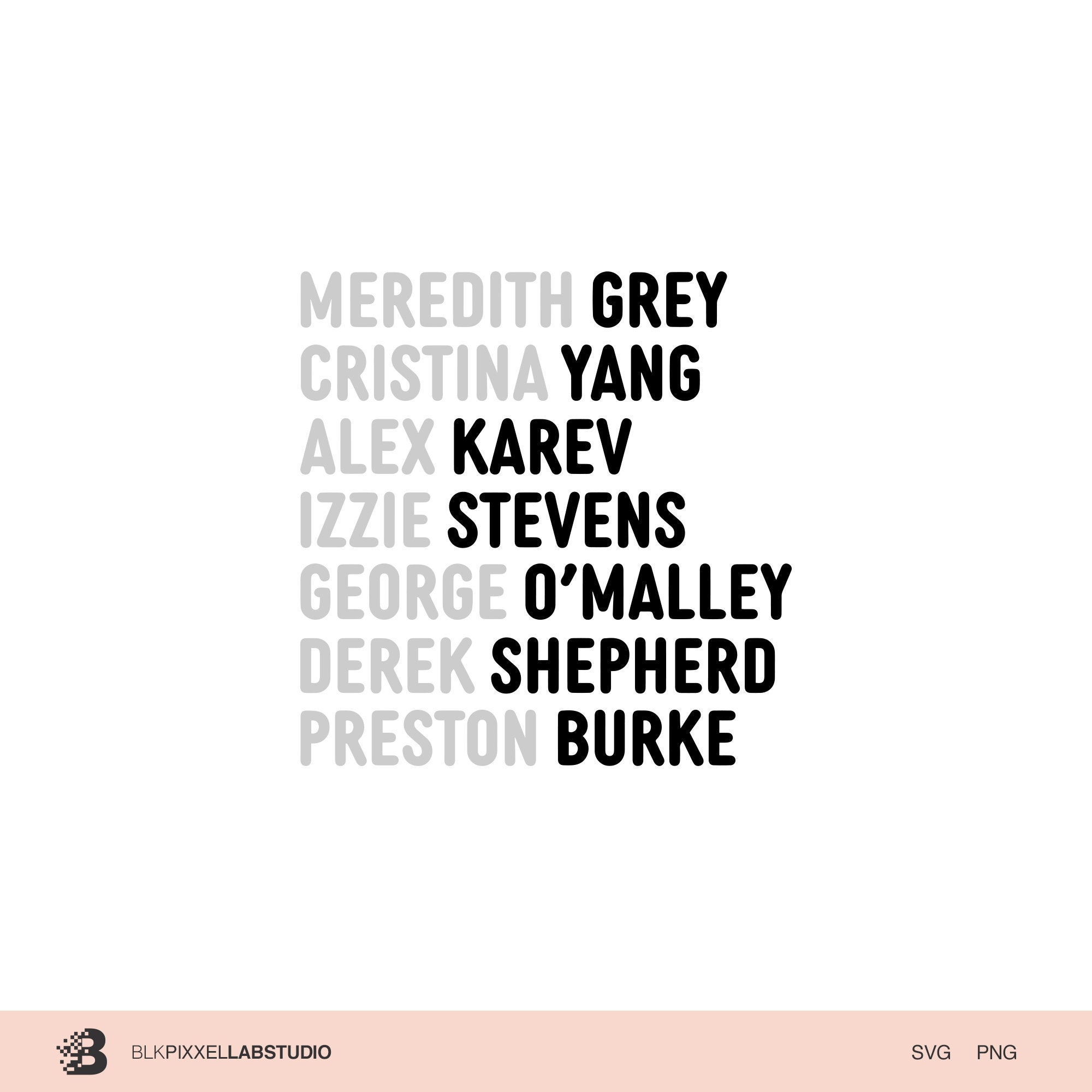 Greys Anatomy SVG : tv show svg / grey tv / hospital svg / | Etsy