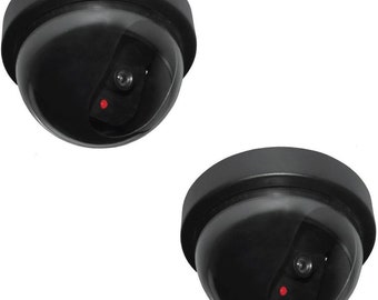 Round Fake Dummy Camera With Led Outdoor Indoor Security CCTV Security Flashing LED Light