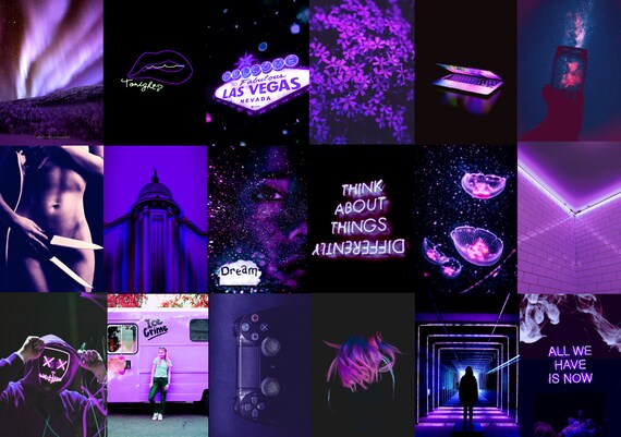 100 Neon Purple Wall Collage Kit, Purple Aesthetic Collage Kit, Neon Purple  Printable Collage, Euphoria Purple digital Download -  Canada