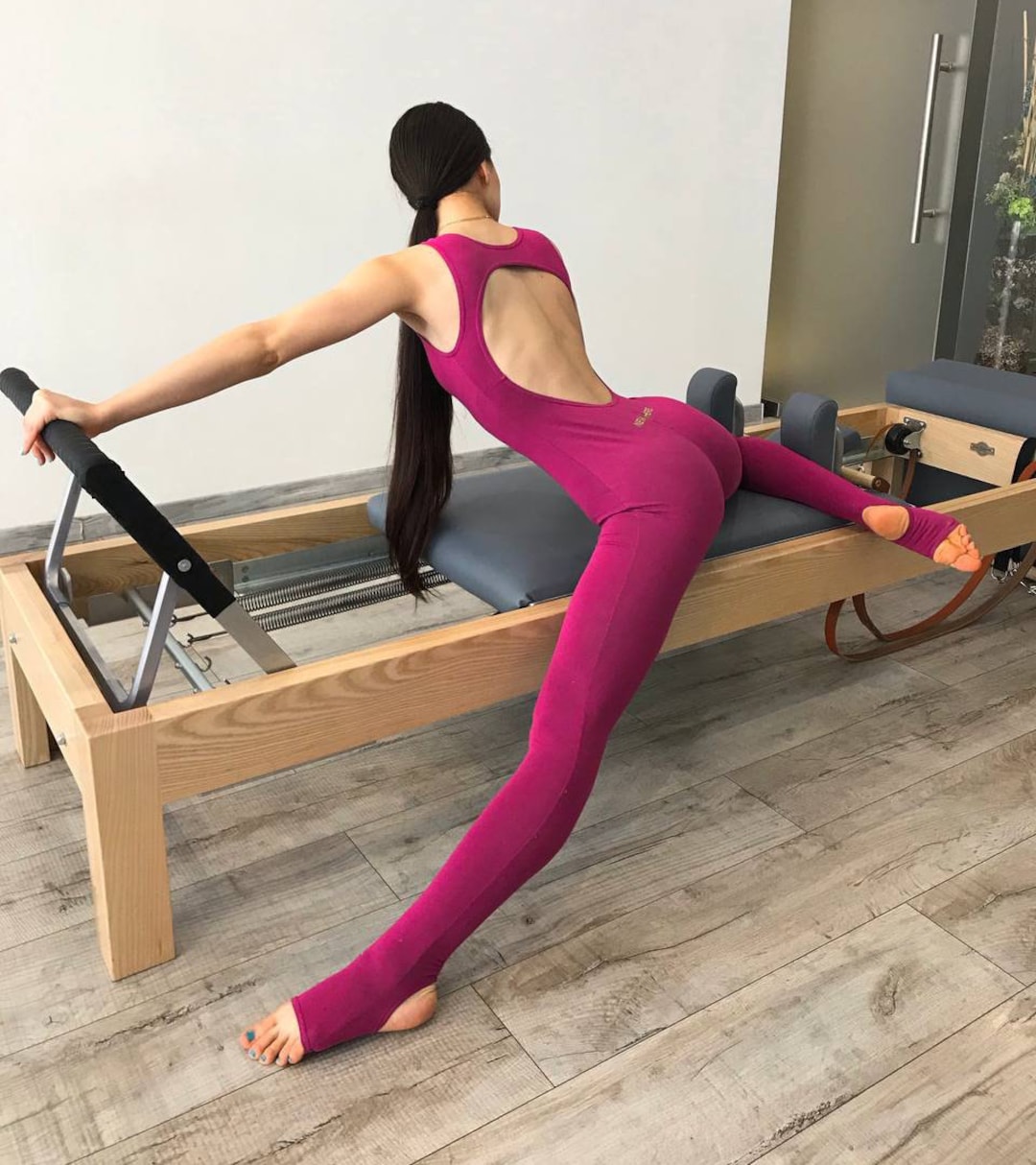 Yoga Bodysuit Pink Jumpsuit Pilates Clothing Fitness Jumpsuit