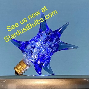 Starburst Decorative Lightbulb ~ Color: Blue