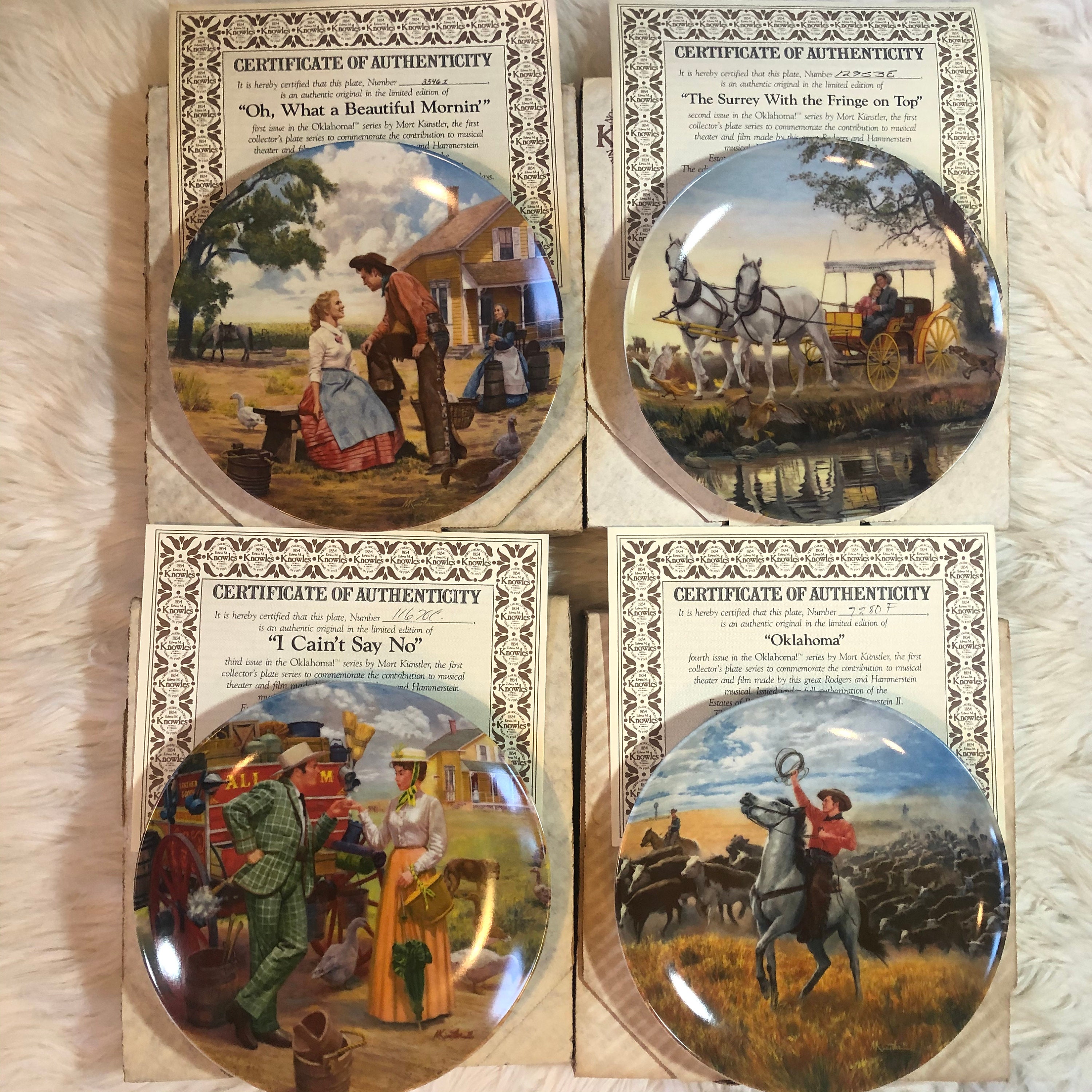 Oklahoma Musical Collectible Plates Set of 4 Knowles by Mort Etsy