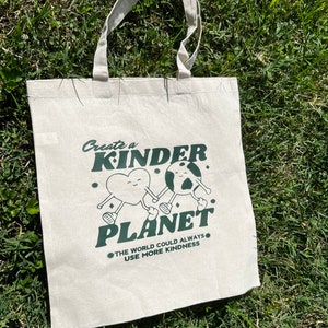 Aesthetic Tote Bag Earth Day Kindness/Spread Love and Be Kind/Trendy Tote Bag/VSCO/Pinterest