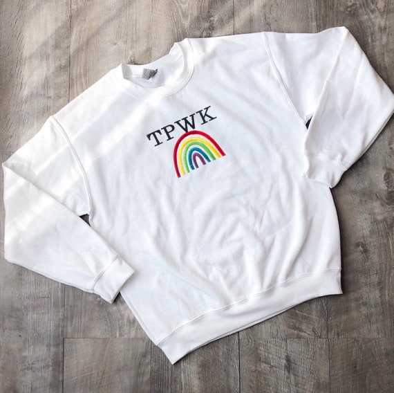 TPWK Felpa girocollo ricamata | Etsy Italia