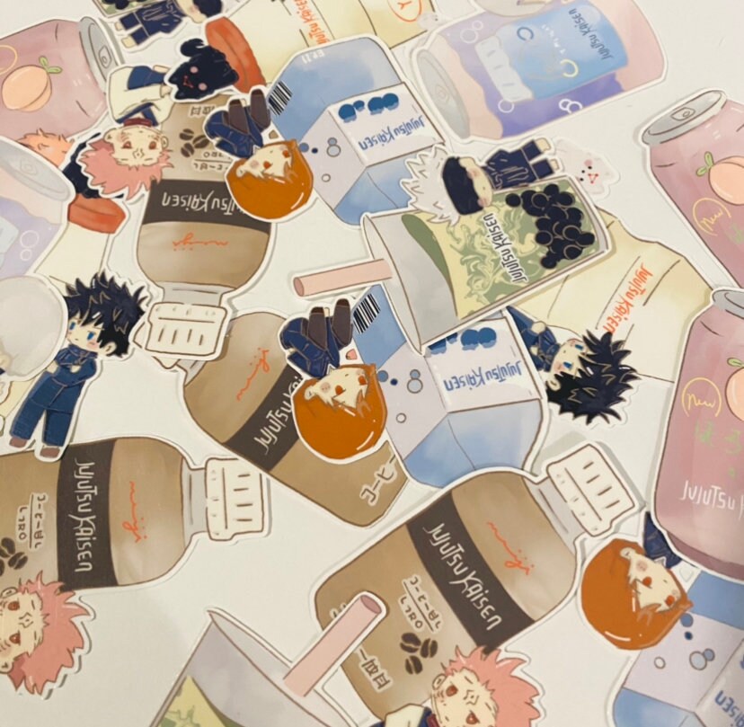 jujutsu kaisen stickers anime stickers manga asian etsy