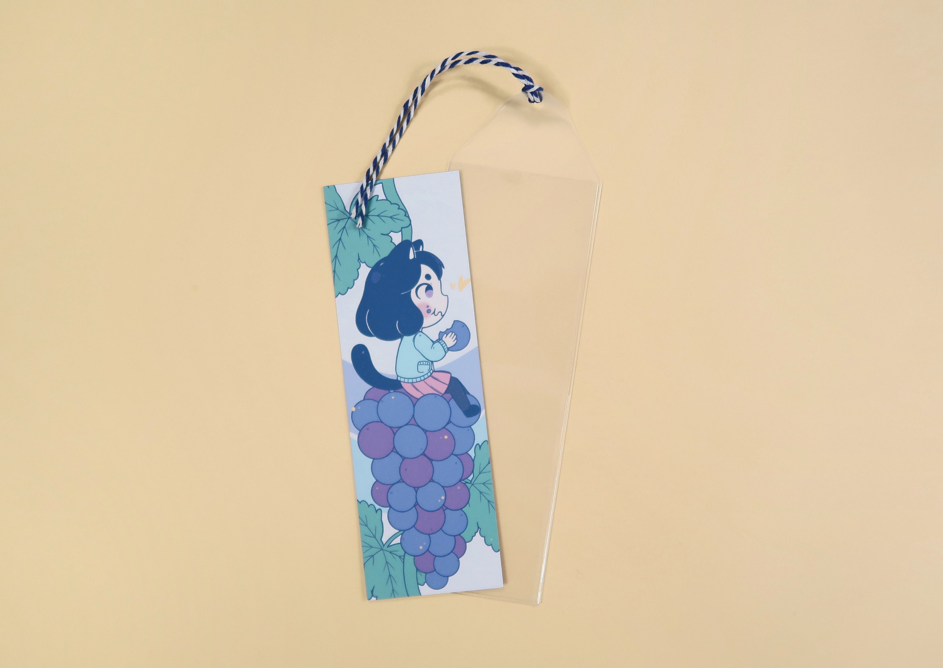 chibi catgirl bookmark handmade anime bookmark cute etsy