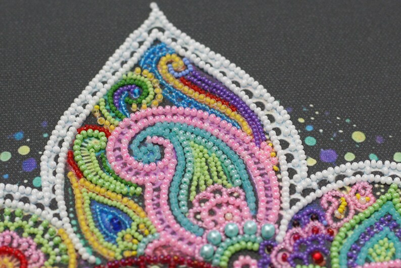 DIY Bead Embroidery Kit.beaded Wall Art Etsy