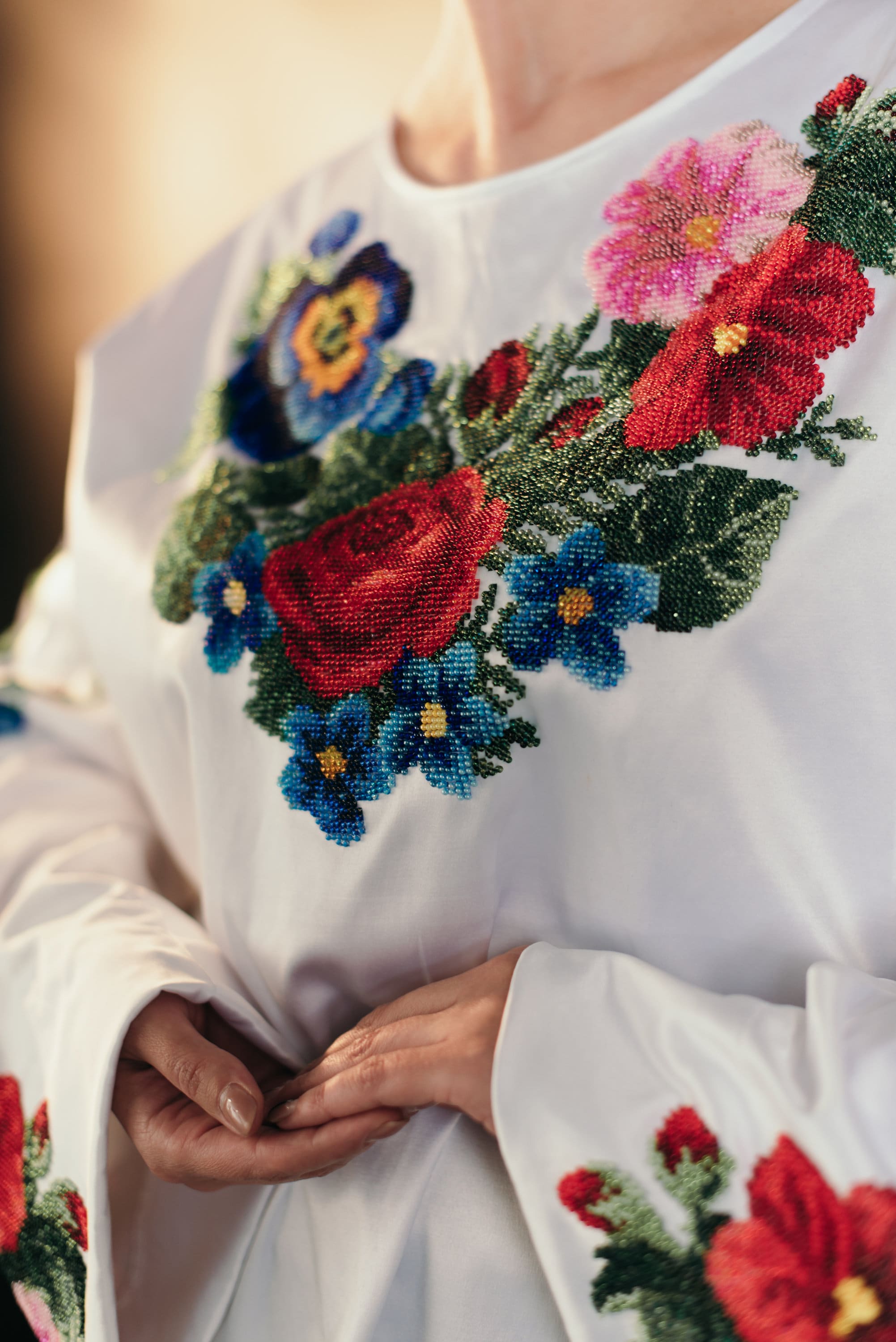 Handmade Floral Beaded Blouse, Ukraine Embroidery - Etsy