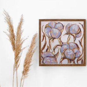 Floral Bead Embroidery Kit: DIY Beaded Wall Art (7.8&quot; x 7.8&quot;)