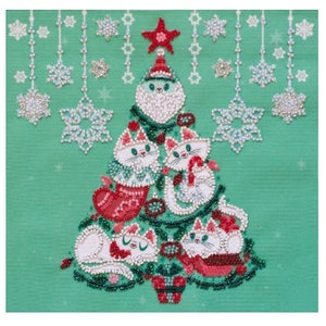 Bead Embroidery Kit: DIY Beaded Christmas Tree Decor (5.9&quot;x5.9&quot;)