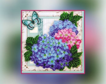 DIY bead embroidery kit Flower/Floral embroidery