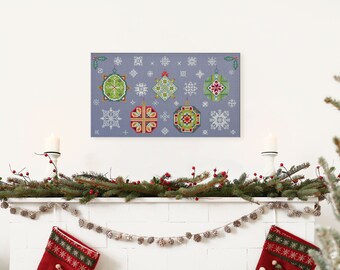 Cross-stitch kits Holiday mood, DIY Christmas set,DIY modern embroidery, diy kit for adults,hand embroidery diy,