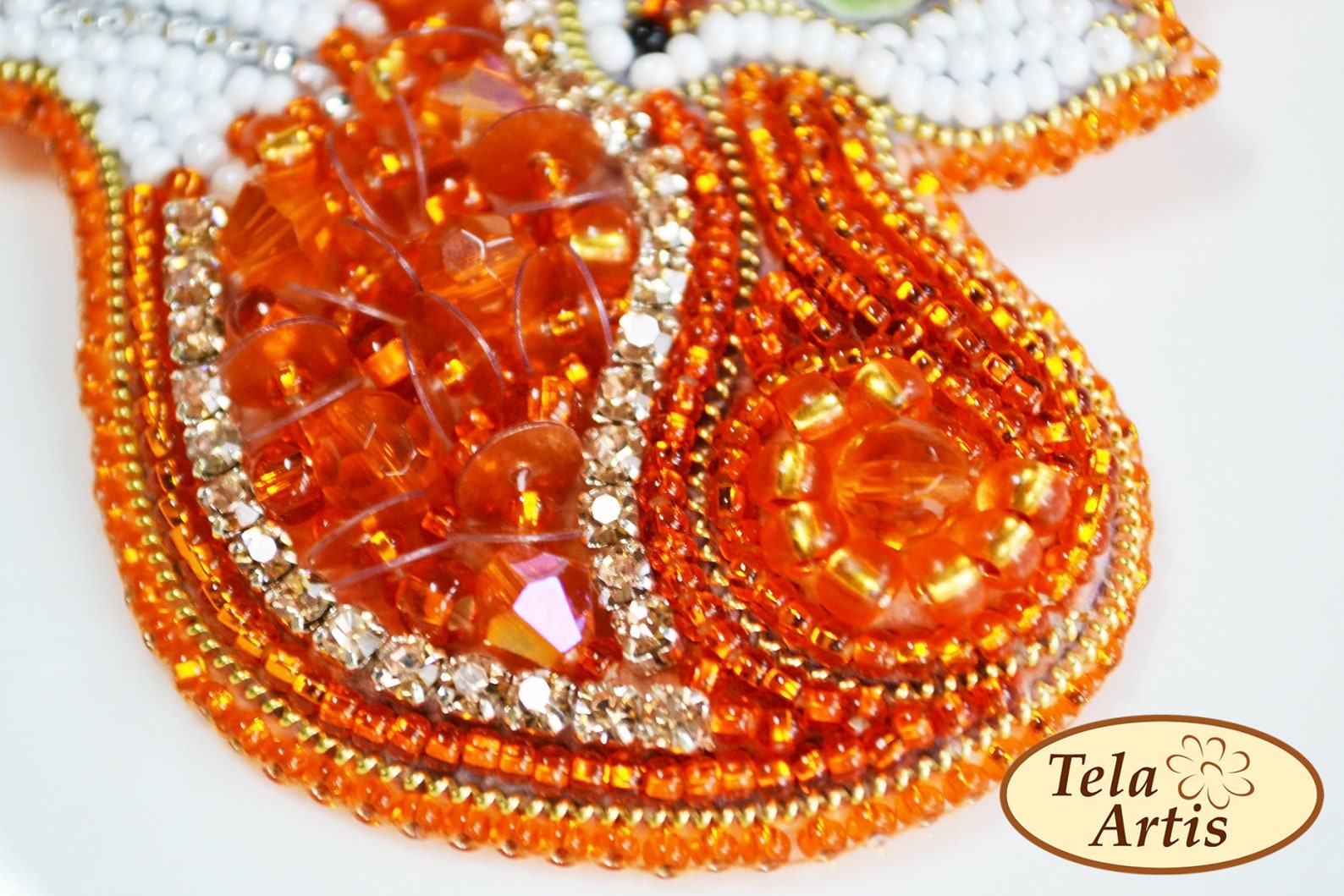 DIY Beaded Brooch Fox. Beaded Animal Brooch Beaded Brooch Etsy