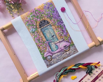 Beech Wood Embroidery Hoop Frame 30x40cm | Magnetic Needle Holder, Needle Threader