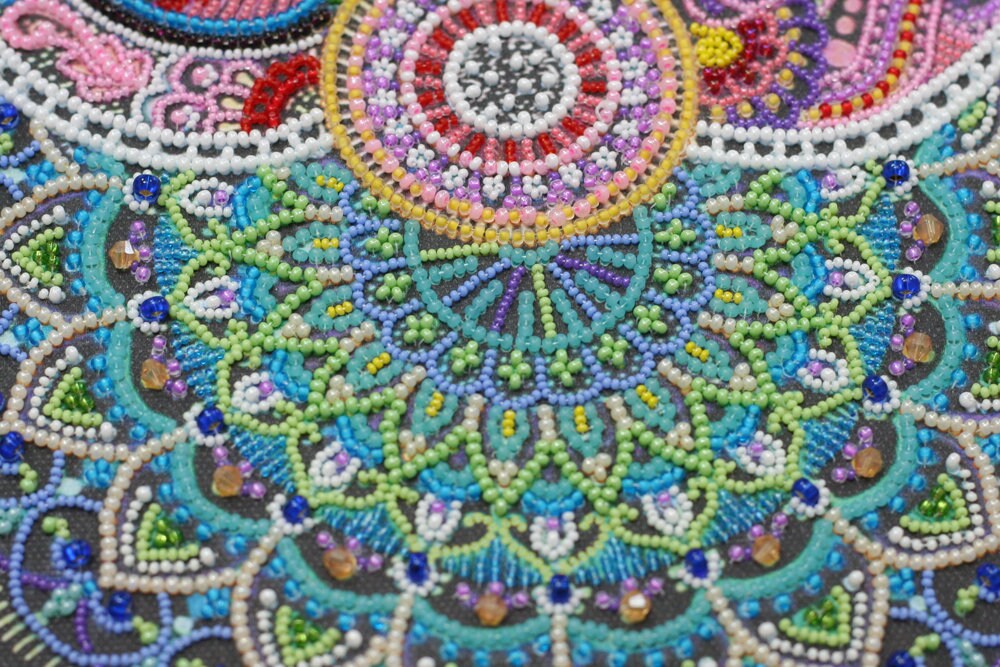 DIY bead embroidery kit.Beaded wall art Etsy