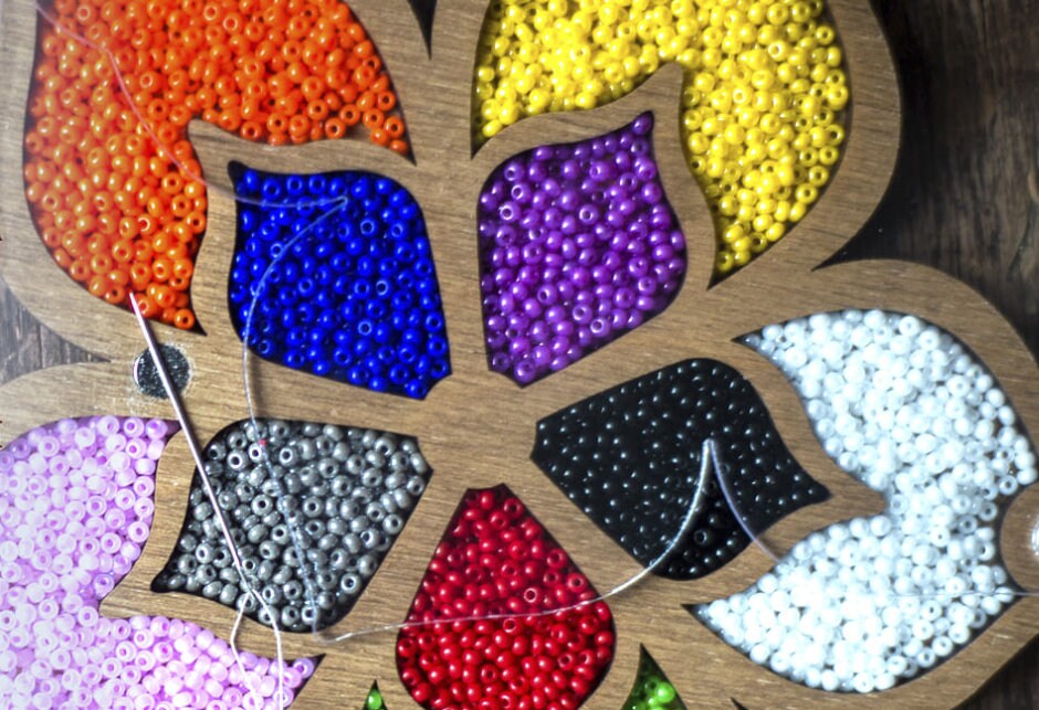 Wood Bead Organizer Seed Bead Storage Etsy