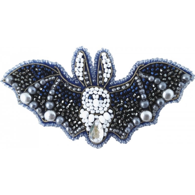 DIY beaded brooch Bat