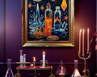 Alchemist Table Bead Embroidery Pattern – Gothic Wall Art Design (Fabric bead  Kit)