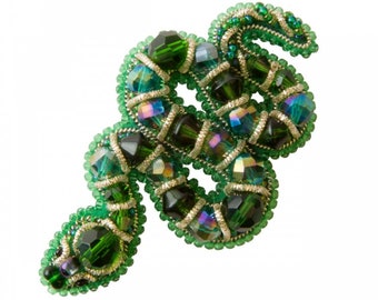 DIY brooch bead Snake/Seed beaded brooch, Beaded Brooch Pin, Brooch Ukraine