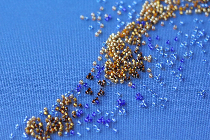DIY Bead Embroidery Kitbeaded Wall Art Etsy