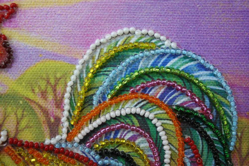 DIY bead embroidery kitBeaded wall art Etsy