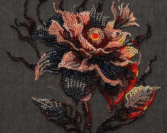 DIY Bead Embroidery Kit Flower of the Night