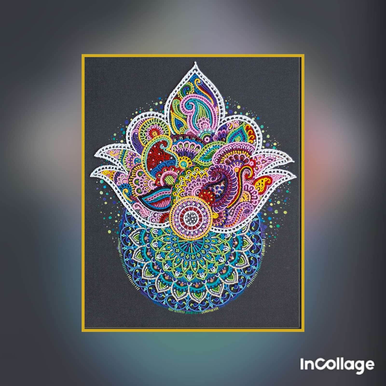 DIY bead embroidery kit.Beaded wall art Etsy