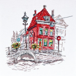 Cross-stitch kits Colored town, Embroidery Kit,Ukraine Cross Stitch,Сross Stitch Kits for Beginners,animal cross stitch,bead embroidery kits