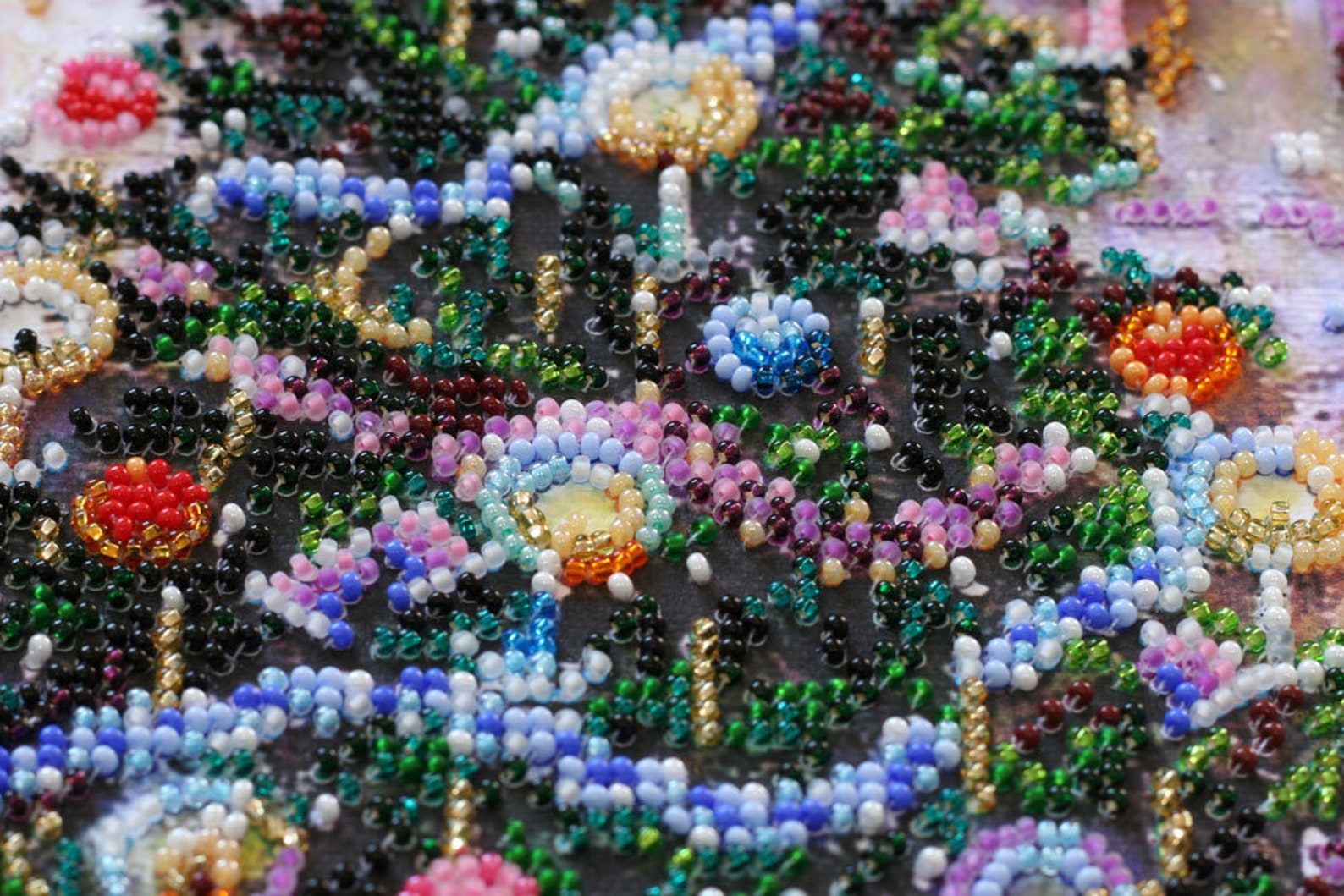 DIY Beaded Picture Kit Holliday Etsy