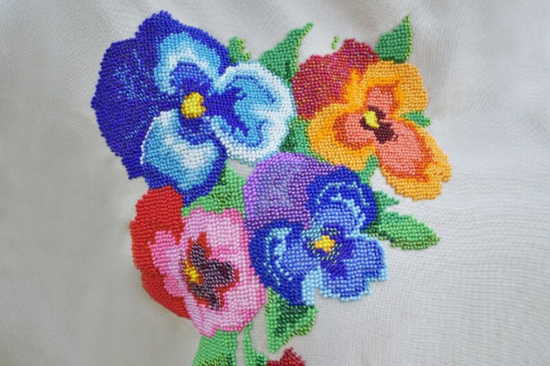 Beaded lace fabric