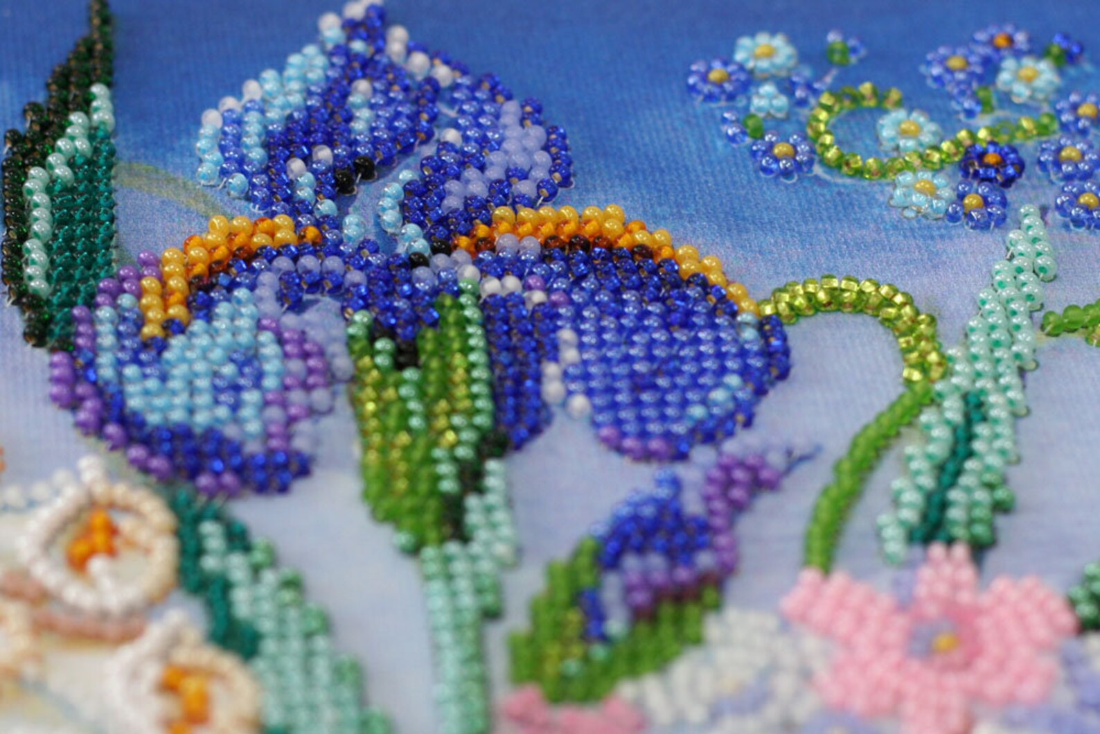DIY bead embroidery kitEmbroidery kit plant | Etsy
