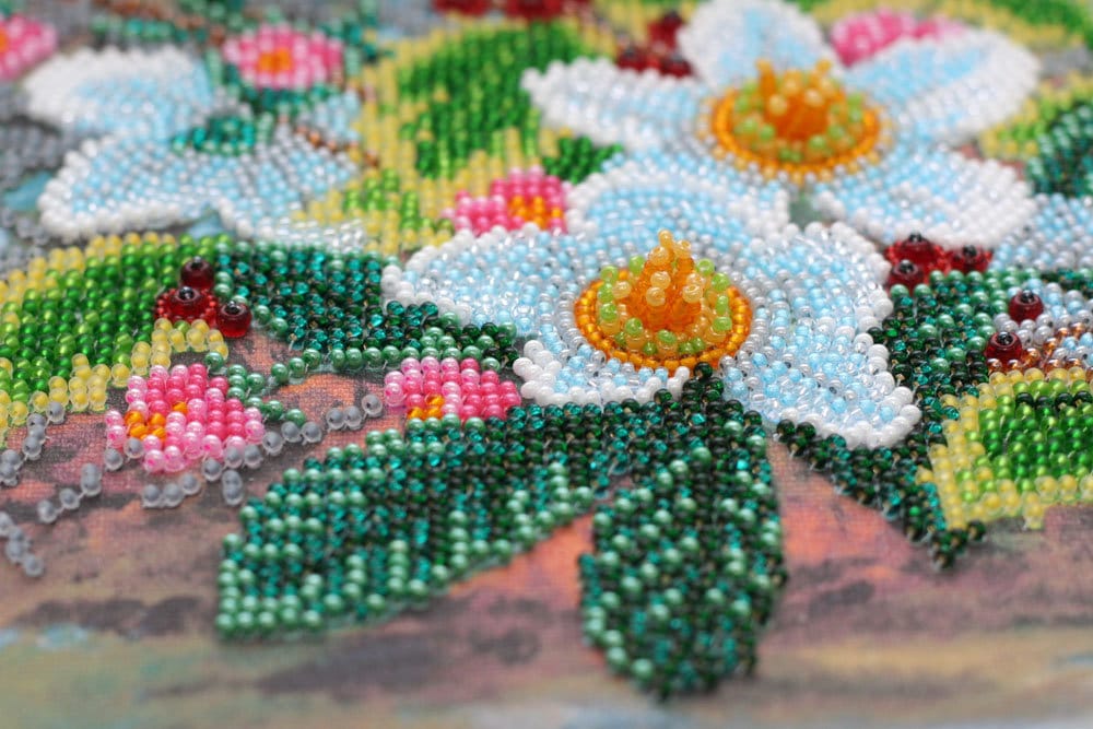 DIY bead embroidery kit.Beaded wall decor Etsy