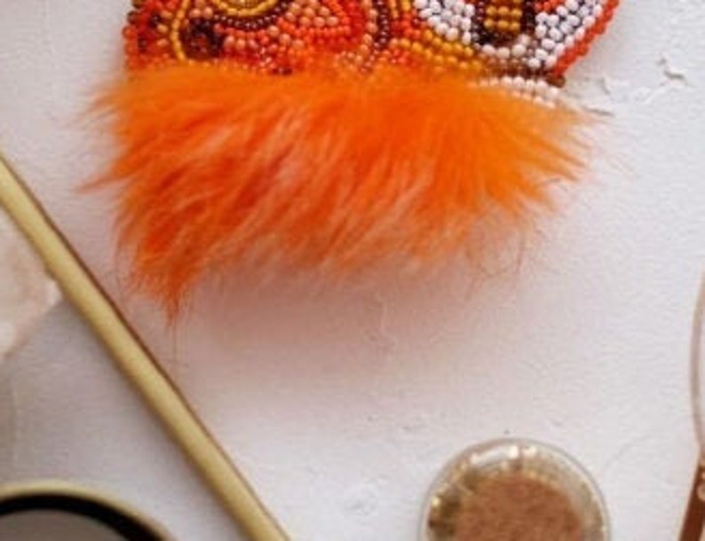 DIY Beaded Brooch Fox. Beaded Animal Brooch Beaded Brooch Etsy