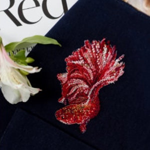 Cross stitch kits for embroidery on clothes ,Cross-stitch kits Red gold,Сross Stitch Kits for Beginners, DIY modern embroidery