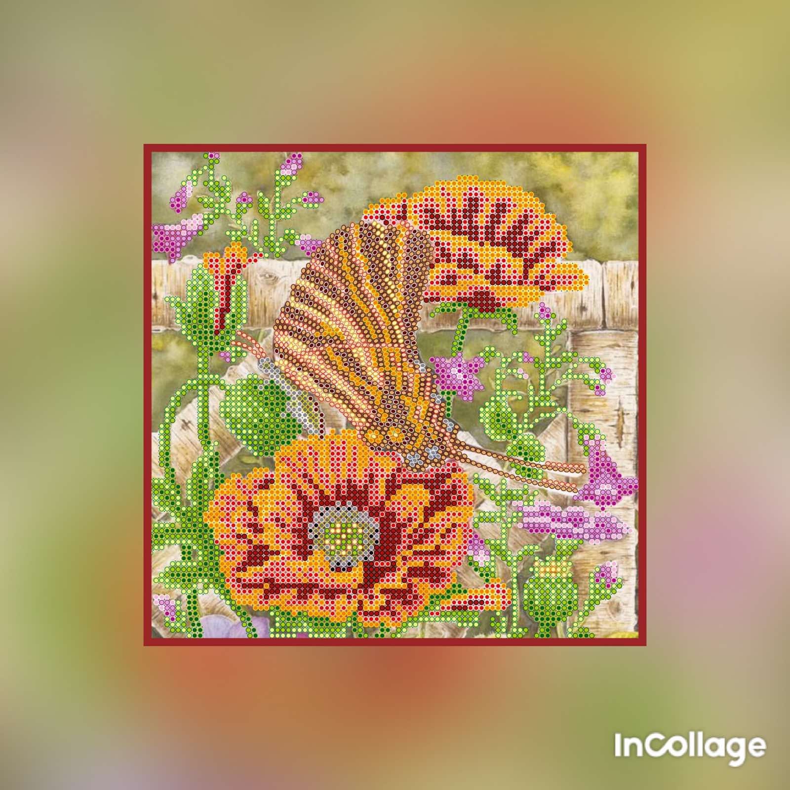 DIY Bead Embroidery Kit, Beaded Wall Art, Bead Art Pictures, Craft Beads 
