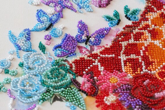 Bead Embroidery Kit Spotty giraffen Dieren DIY kralen borduurset
