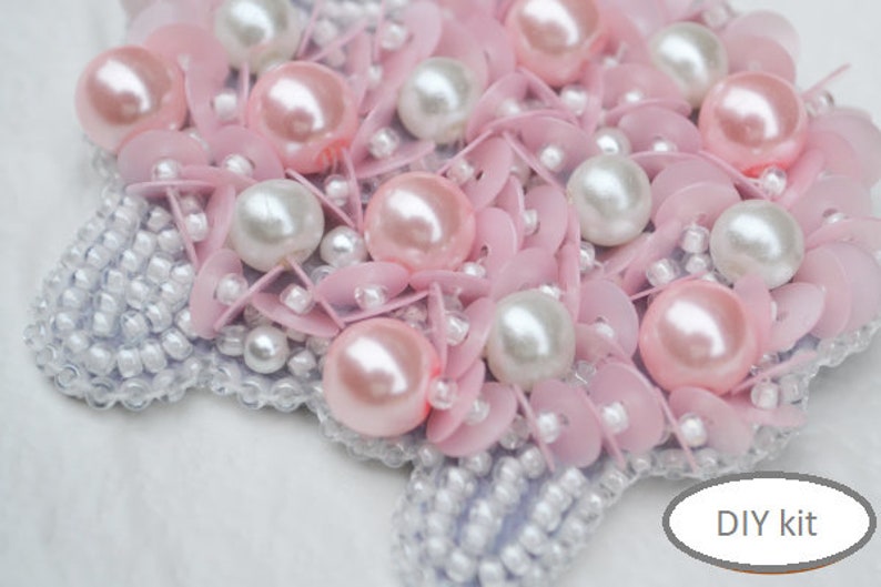 DIY Beaded Brooch Pink Sheep Brooch Making Beaded Brooch Etsy