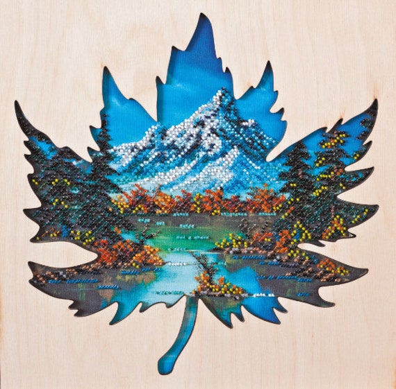 DIY Bead Embroidery Wall Art Wood Frame UK - Main Image