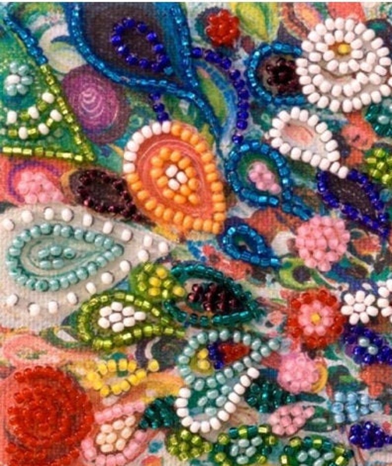 DIY bead embroidery Kit Rainbow diy kit | Etsy